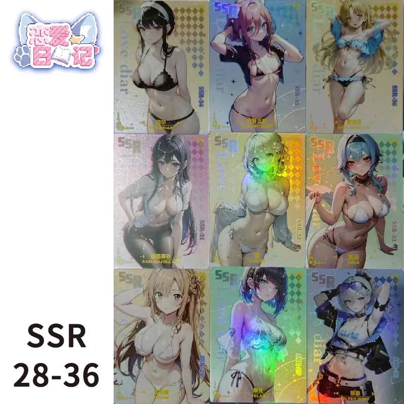 Liefde Dagboek Godin Flash Card Ssr Anime Personages Hyuga Hinata Aqua Kochou Shinobu Collectie Kaart Cartoon Speelgoed Kerstcadeau