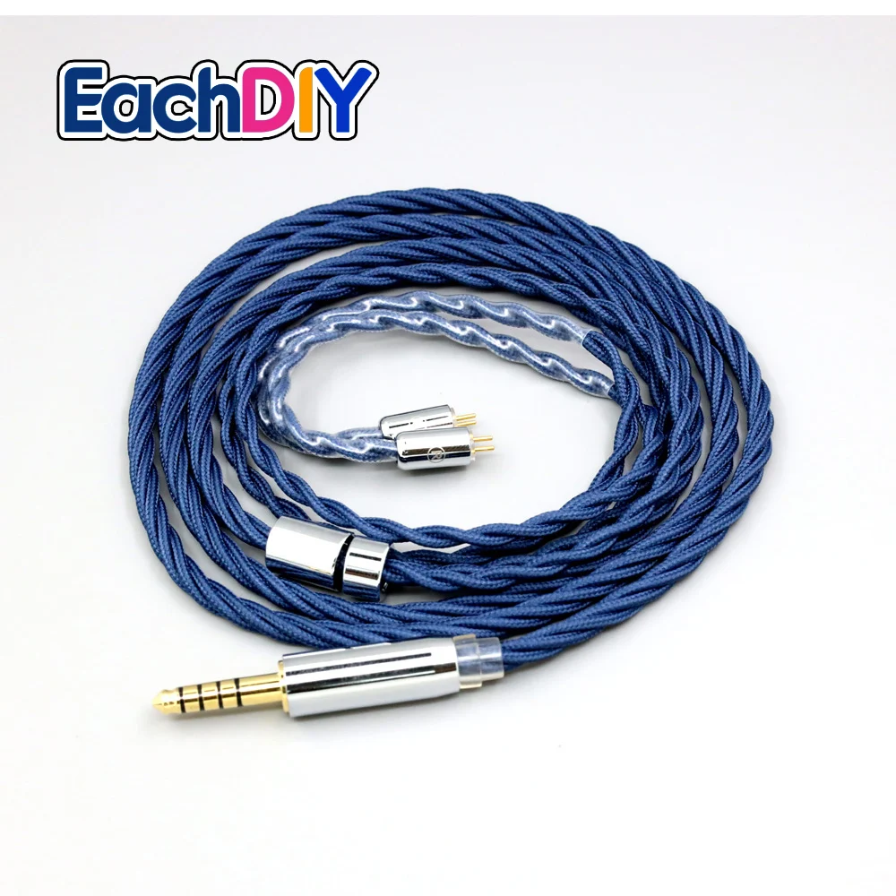 99% Pure Silver OCC Graphene Sleeved Earphone Cable For 0.78mm IEM 2 Pin Flat Step JH Audio JH16 Pro JH11 Pro 5 6 7 LN008615