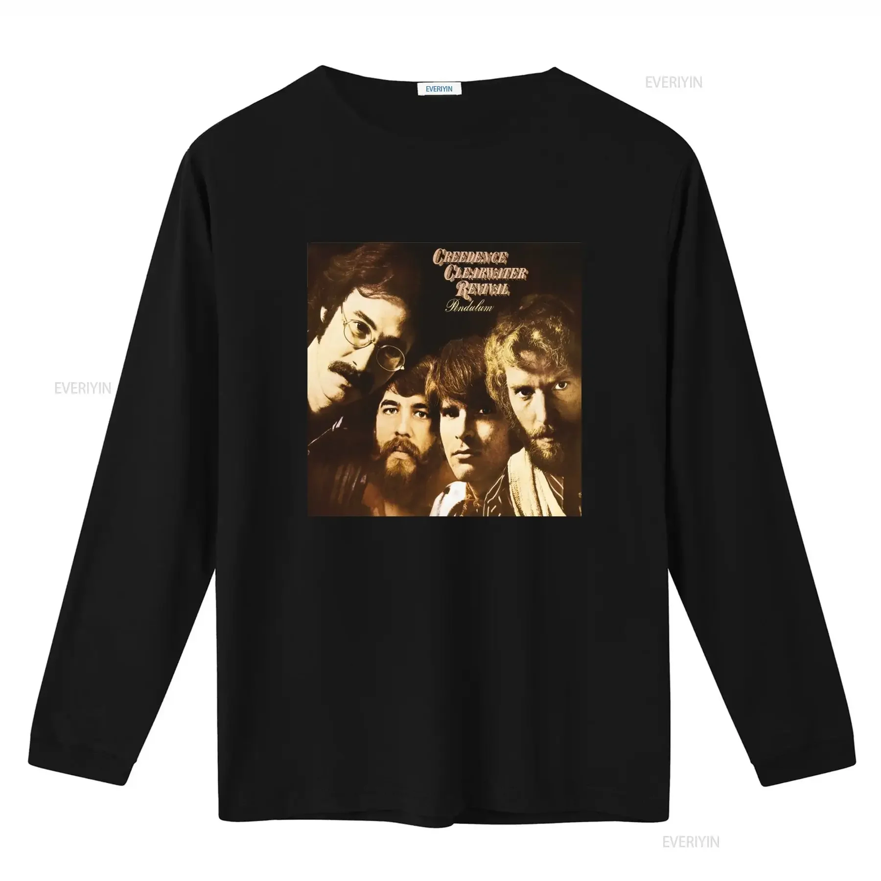 Creedence Clearwater Revival Pendulum Retro 60s Music Band T Shirt vintage Washed Top For Everyday Wear fashion Casual graphic