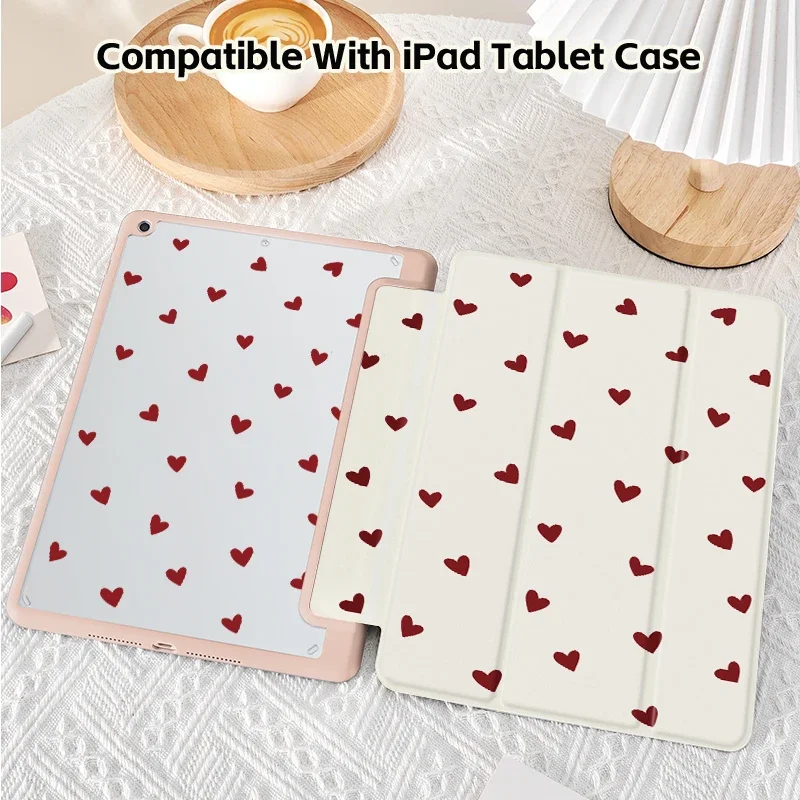Case For iPad 10.2/10.5/Pro11/10Th/10.9/12.9/Air6/5/4/Mini6,Support Sleep Wake-Up,Double-Sided Printing With Pen Slot Design
