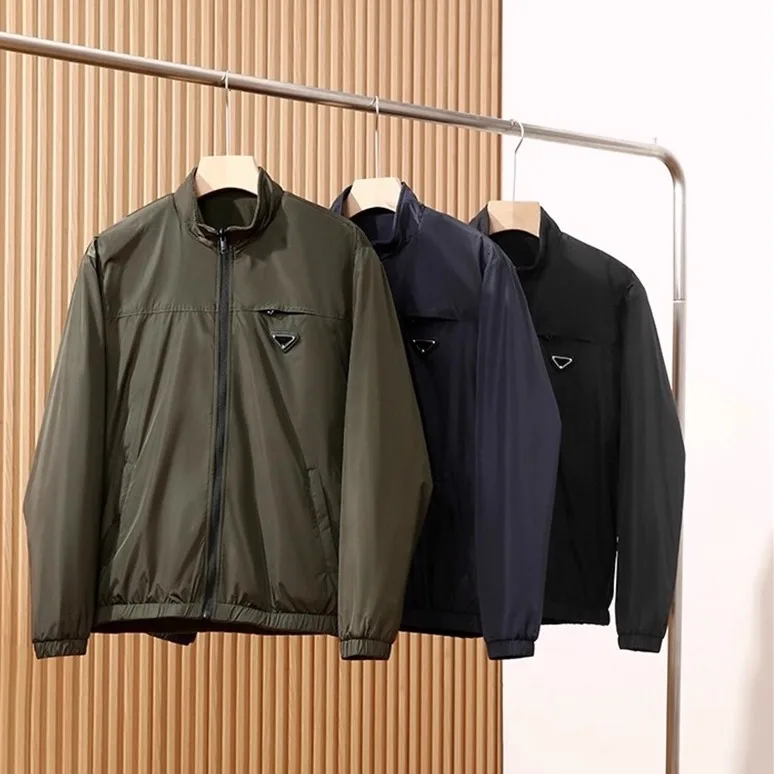 

Двусторонняя мужская куртка класса люкс в итальянском стиле, ветрозащитная, теплая, из металлизированного нейлона, повседневная, с длинными рукавами, на молнии