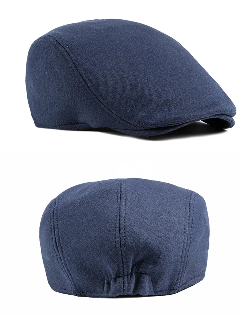 Neue Frühjahr Baskenmütze Hut Männer Frauen Einfarbig Gestrickt Visier Golf Kappe Casual Fischgrät Zeitungsjunge Mütze Erreichte Entenschnabel Hut 12 farben – Detail 6
