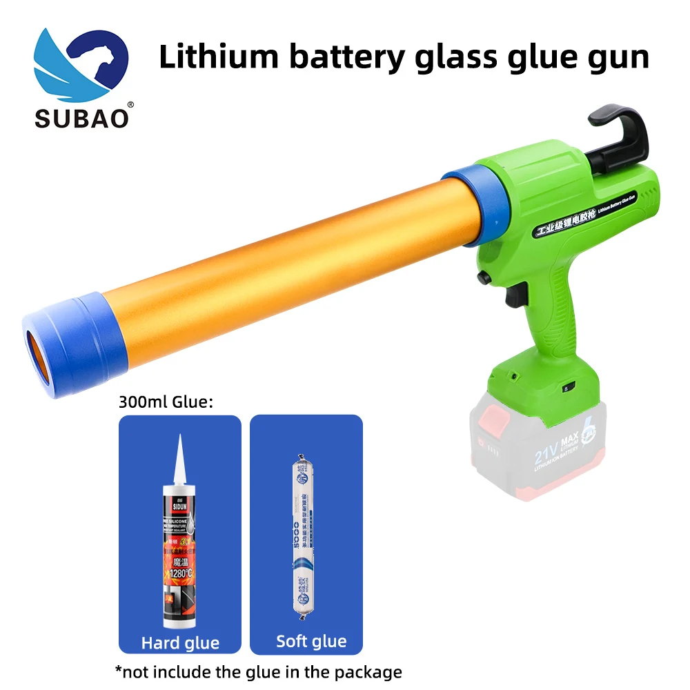 

SUBAO 600ml lithium glue gun soft glue hard glue dual-purpose sealant gun doors and windows glass caulking tools