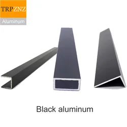 Black color Right  Angle aluminum L-shaped aluminum alloy profile U shape Groove aluminum Black rectangular aluminum tube