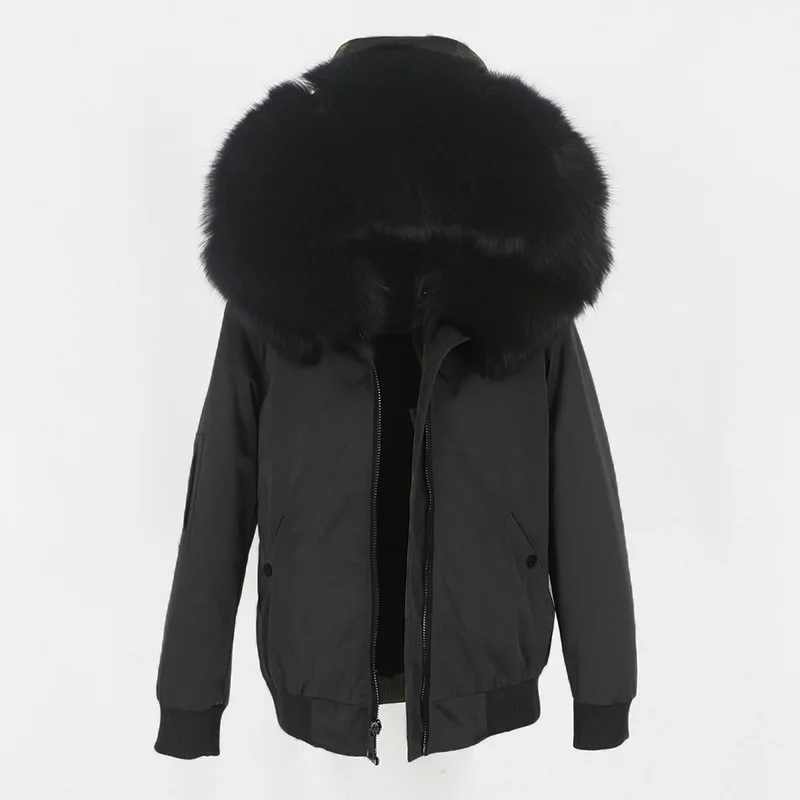 

Hot Sale 2024 New Pai Overcomes Thickened Artificial Fur Inner Tank, Detachable True Fox Fur Large Collar Jacket, Fur Girl