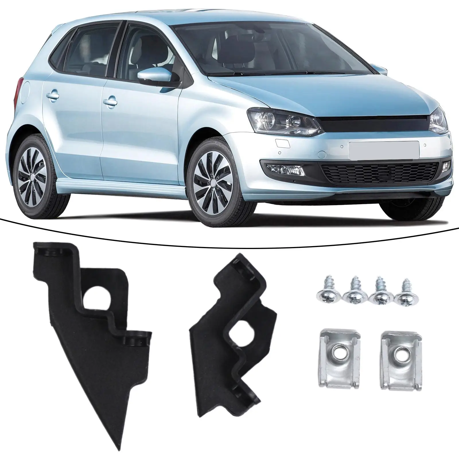 Headlight Bracket Tab Repair Set Left Side for VW Ameo 2010-2016 Sturdy