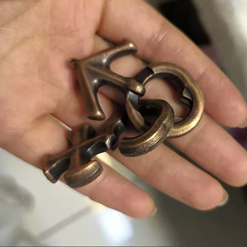 Brain Teaser Puzzles aus gegossenem Metall, Geist IQ, Logiktest, Entwirrung, Entsperren, Interlock-Spiel, Lernspielzeug für Kinder und Erwachsene