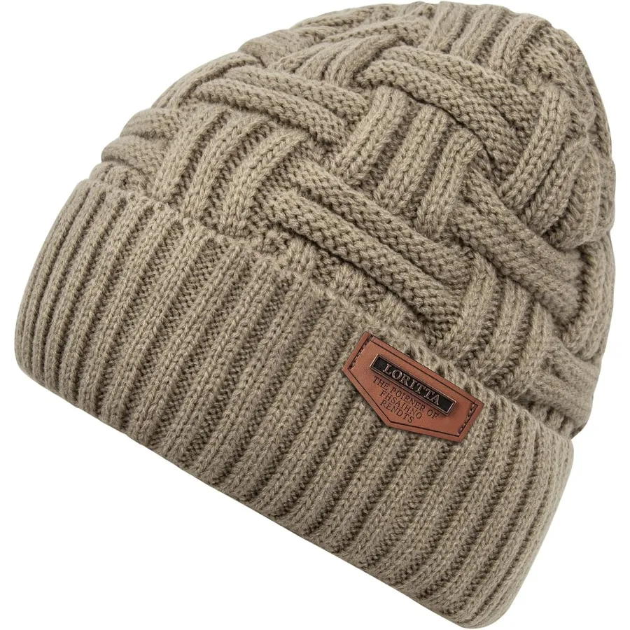 

Loritta Winter Hat Warm Knitted Thick Baggy Slouchy Beanie Skull Cap for Men