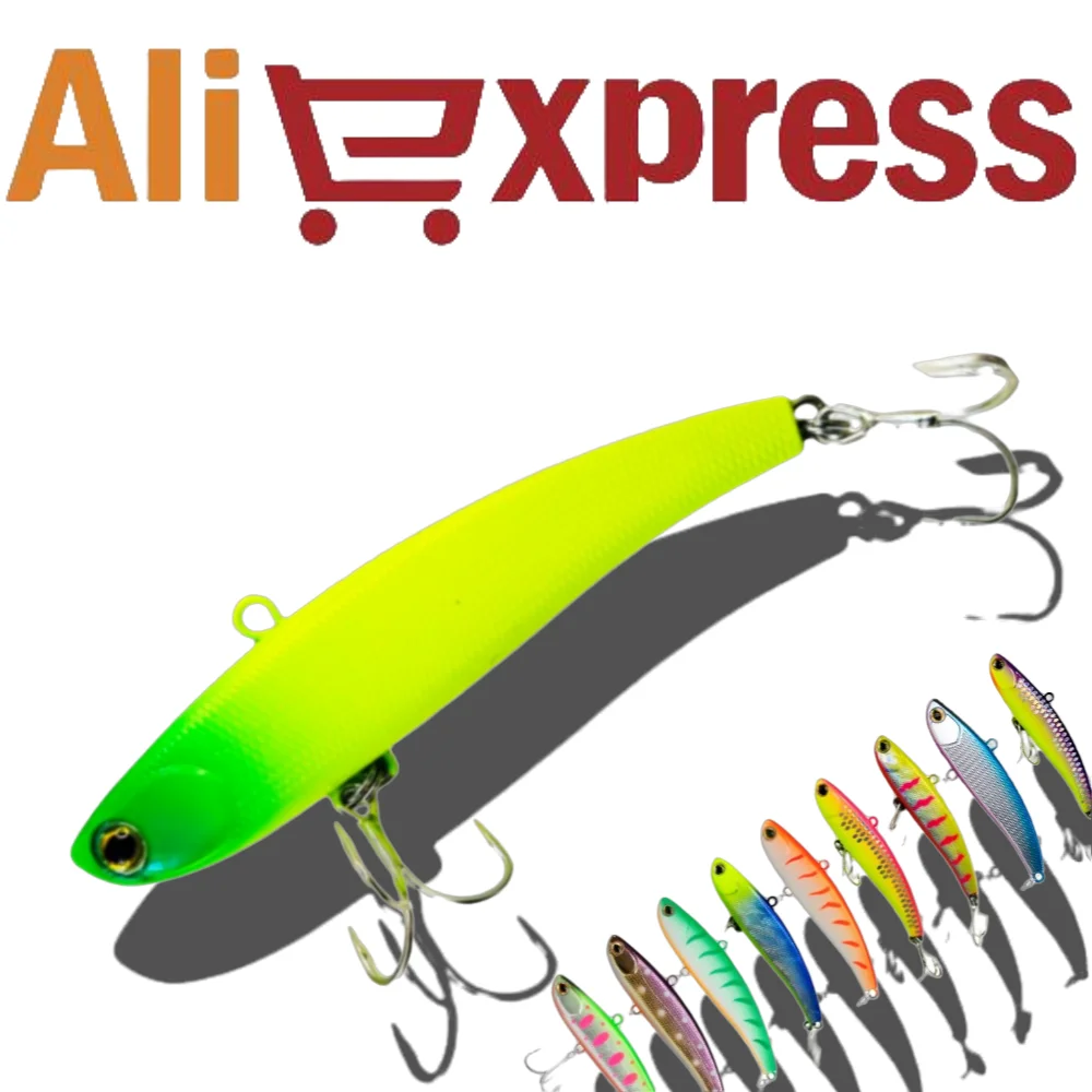 Sinking Rattlin VIB 60/70/80/90mm Winter Ice Fishing Lures Artificial Wobblers Baits For Perch Cod Ima Koume Fishing Accessories