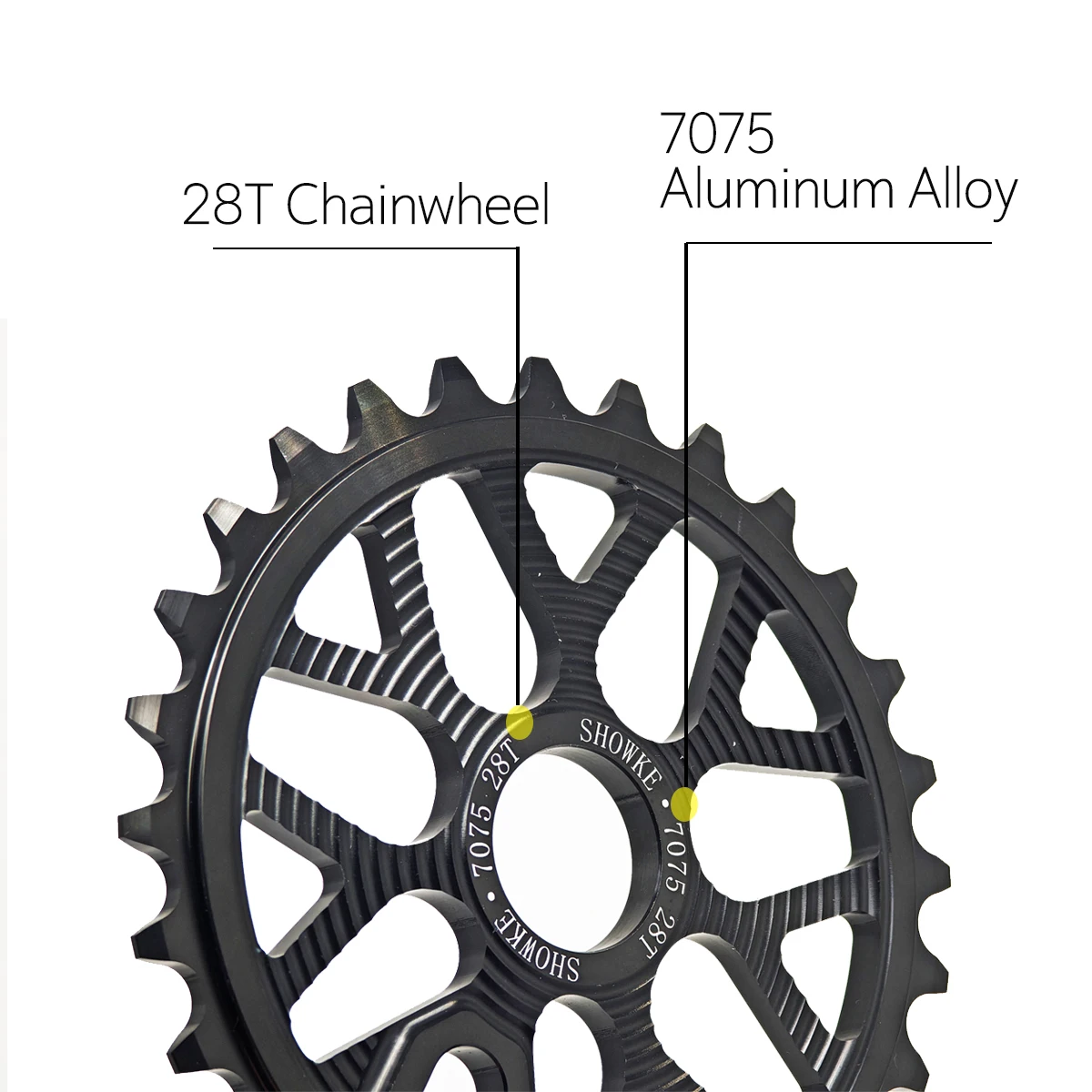 BMX Freestyle Bike Sprocket 7075 Aluminum 28T Black Silver Colorful 6mm Thickness 24.8mm Bore Bicycle Parts