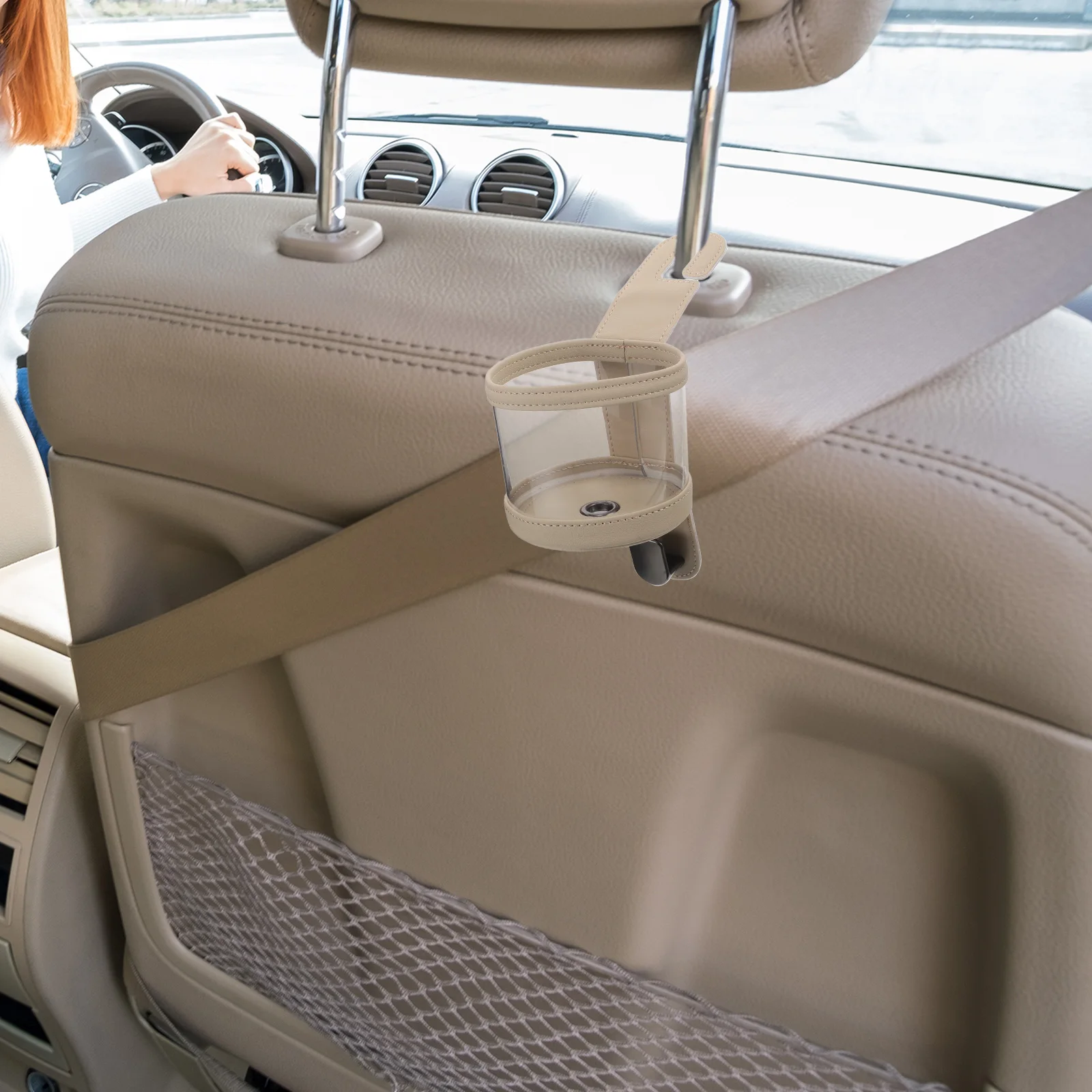 

Car Backseat Cup Holder Headrest Drink Organizer Multifunctional Seat Back Storage Hook For Suv Van Vehicle Universal