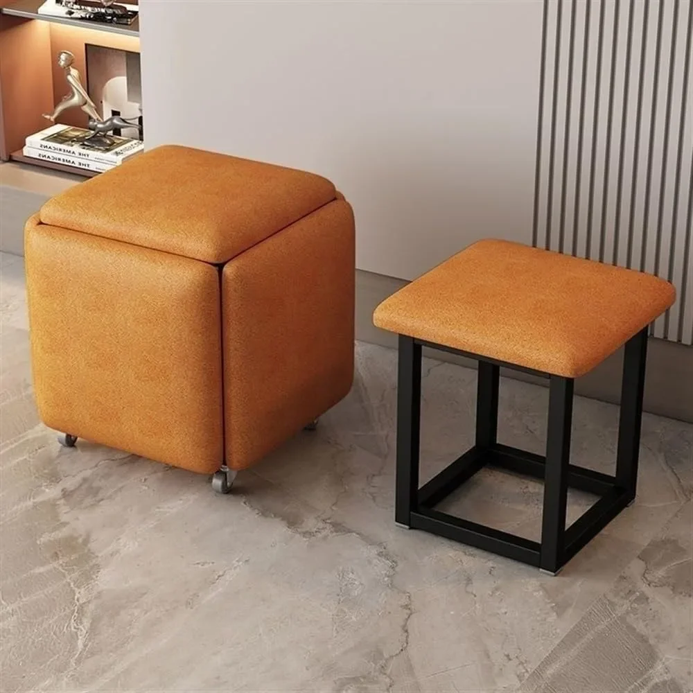 Stool Cubes, 5 in 1 Cube Seat ,Safe and durable Premium Materials Stackable Nesting Movable Footstool