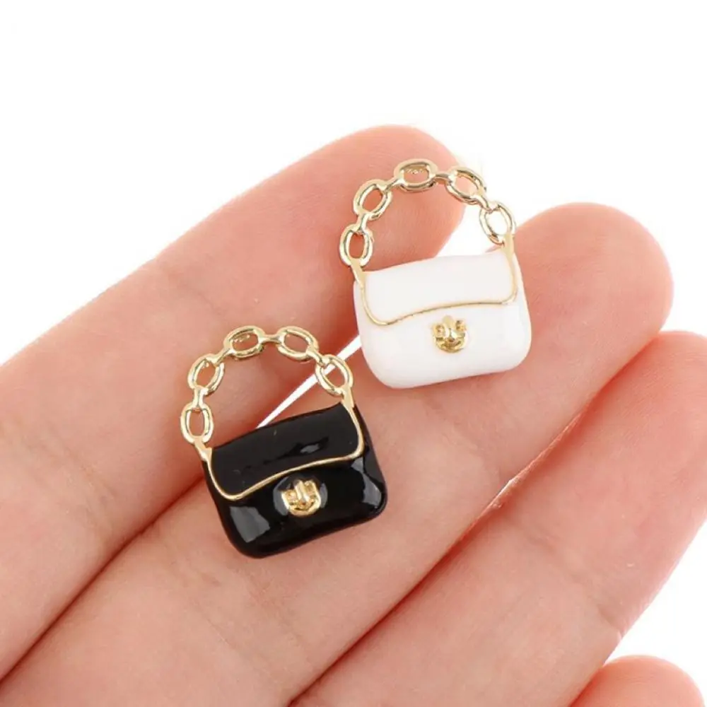 Miniature Doll Backpacks Fashion Metal White Doll Handbag OB11 Black Doll Bags