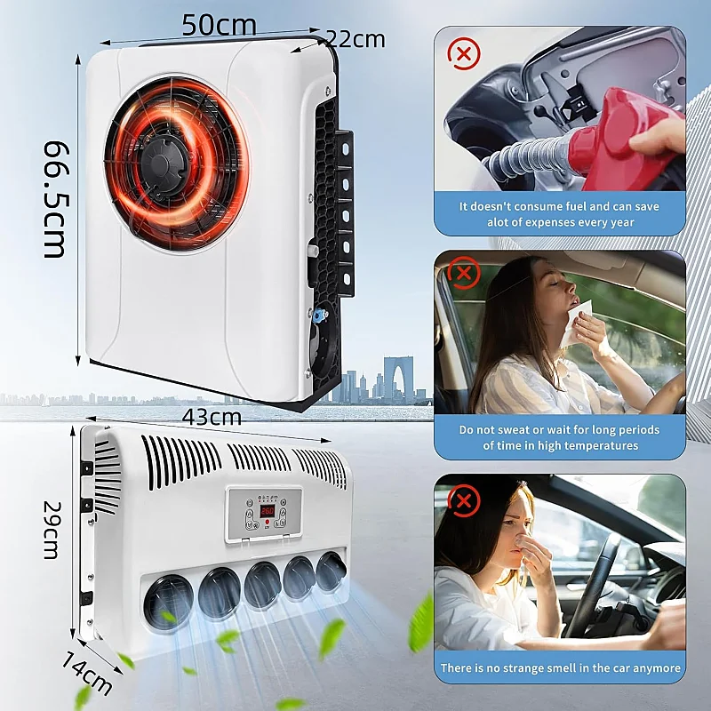 Split Parking Air Conditioner for Light & Heavy Trucks Truck Cab Air Cooling Unit Caravan Air Conditioner