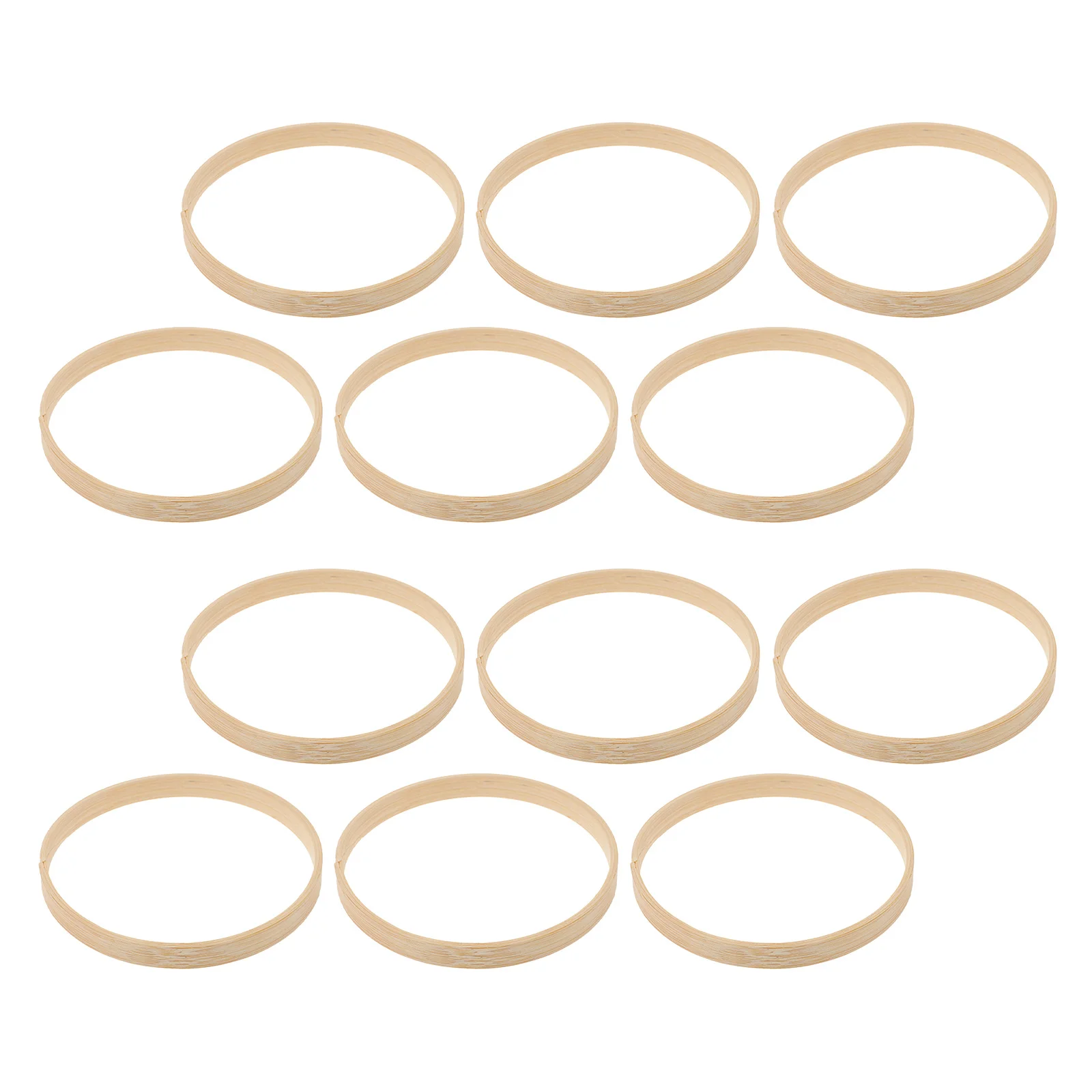 12 قطعة إطارات التطريز الخيزران لتقوم بها بنفسك إكليل شكل ل ماكرامية حلم الماسك الزفاف عيد الميلاد الرياح الرنين الحرفية الأزهار هوب #4