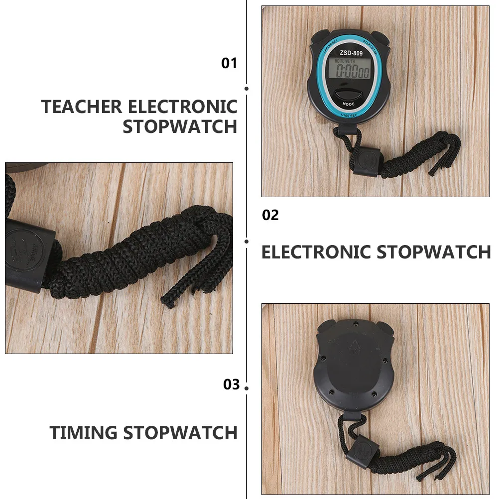 Electronic Stopwatch Professional Grade Lightweight ABS Body Easy Carry Hanging Rope for Outdoor Sports Cooking Baking Exam