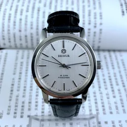 Baihua manuelle mechanische Uhr für Männer Handwind Armbanduhr Shenyang Fabrik Uhren Geschäfts mann schwarz Leder Orologio Uhr