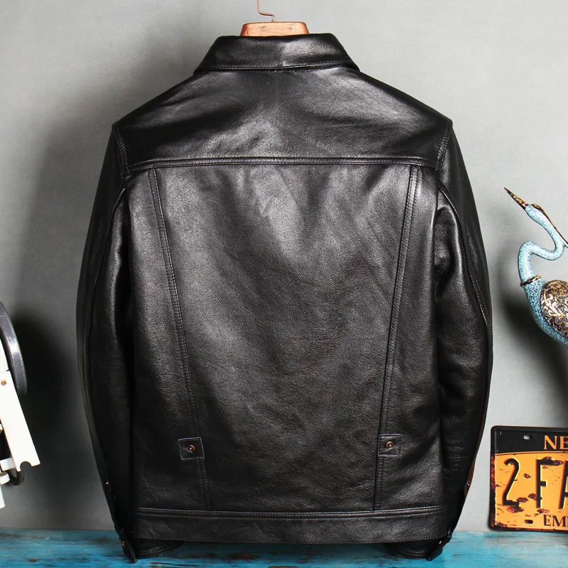 shipping.American denim 506 Free style classic.casual men leather jacket.cheap short slim cowhide jacket.fashion.Dropship