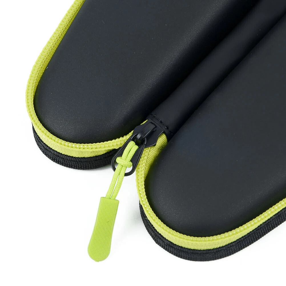 

【】Beard Razor Bag Protective Shaver Bag Portable Shockproof Razor Storage Pouch For Travel Black Easy Carry Safe Pu Eva