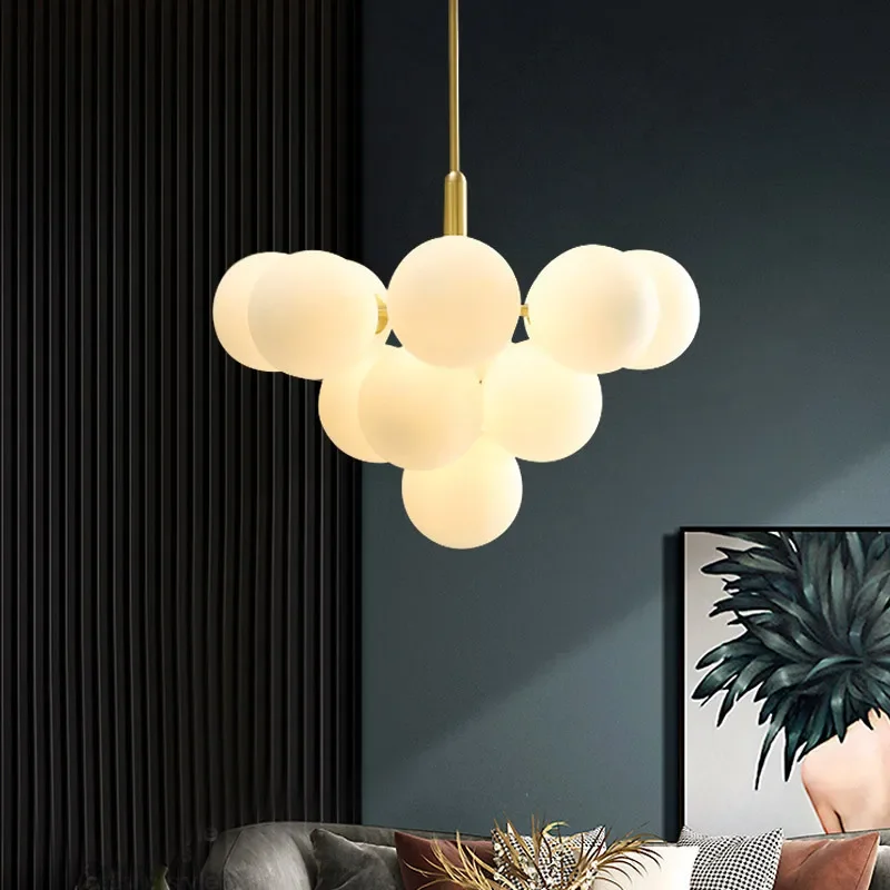 

Modern Luxury Glass LED Pendant Lights for Restaurant Kitchen Room Desks Chandelier for Bedroom Home Decor Hanging Lamp Fixture