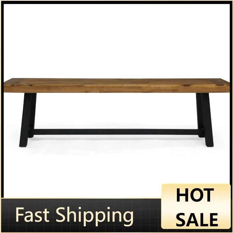 

Christopher Knight Home Toby Outdoor Acacia Wood Bench, Sandblast Teak Finish and Black