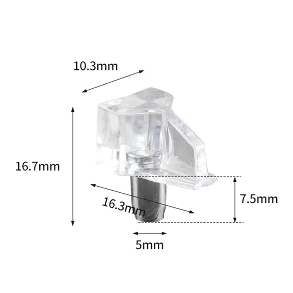 50pcs Furniture Hardware Brackets Fixing Bracket Pins For Shoe Ark Chest Cupboard Wooden Floor Board Glass Layer Board