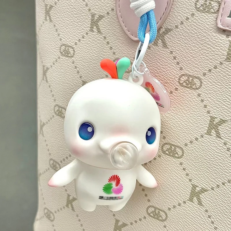 

Da Wanji Chicken Keychain Cart ornament Bubble Blowing Stress Relief Pendant Oriental Good Luck Charm Doll Hanger Decoration