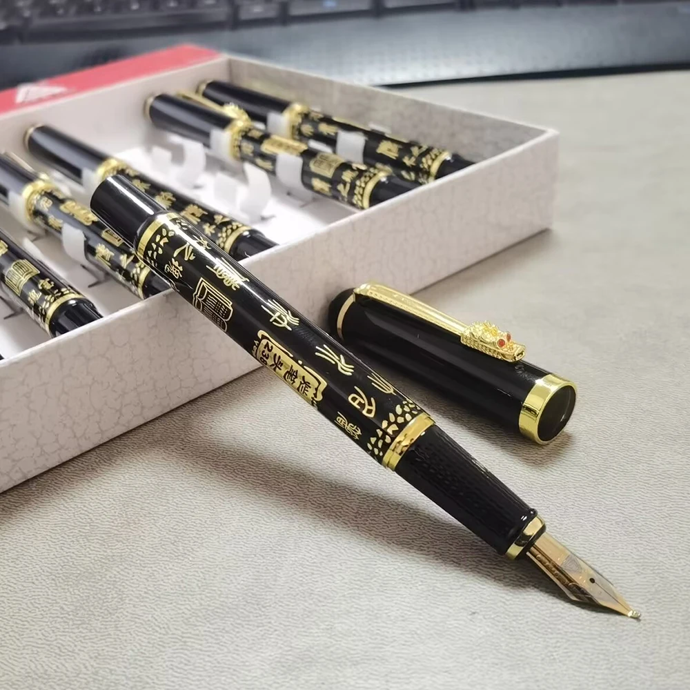 Fine Fountain Pen 1 Pen Plus Two Nibs Chinese Classical Style Calligraphy Write Signature Gift Pen Student Stationery Office