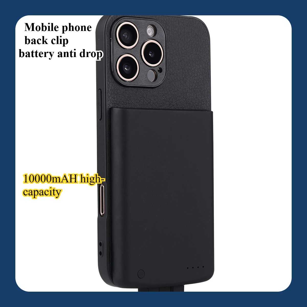 10000mAh Suitable for IPhone 16 Back Clip Battery Anti Drop Mobile Power ProMax Power Bank Protective Cover