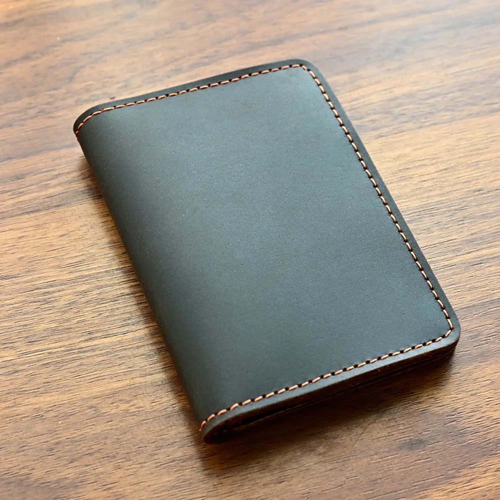 Handmade Leather Card Holder for Credit Card and Driver License Desinger Bifold Card Wallets License 7.5x10.5cm