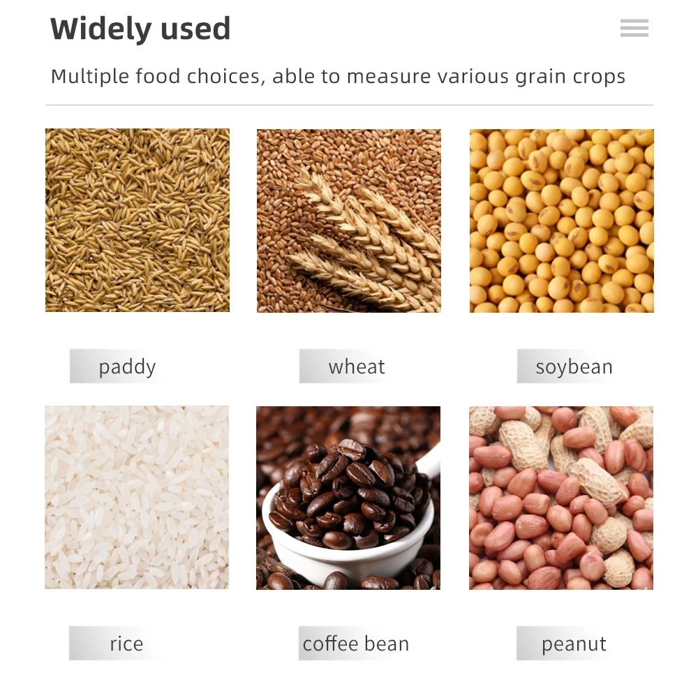 Grain Moisture Meter for 25 Kinds Grains Smart Moisture Tester Digital Display Wheat Soybean Coffee Bean Peanut Moisture Analyze