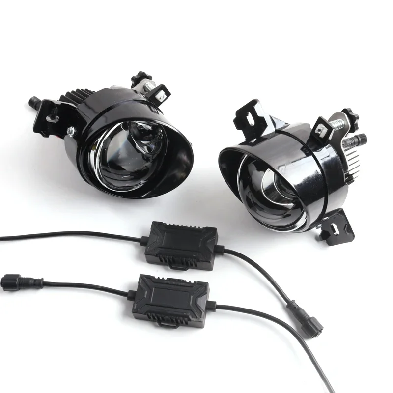 Factory 3 Inch Car Bi LED Projector Lens Fog Lights Super Bright Dual Lens 40W 6000K 3000K Fog Lamp For Nissan Car LED