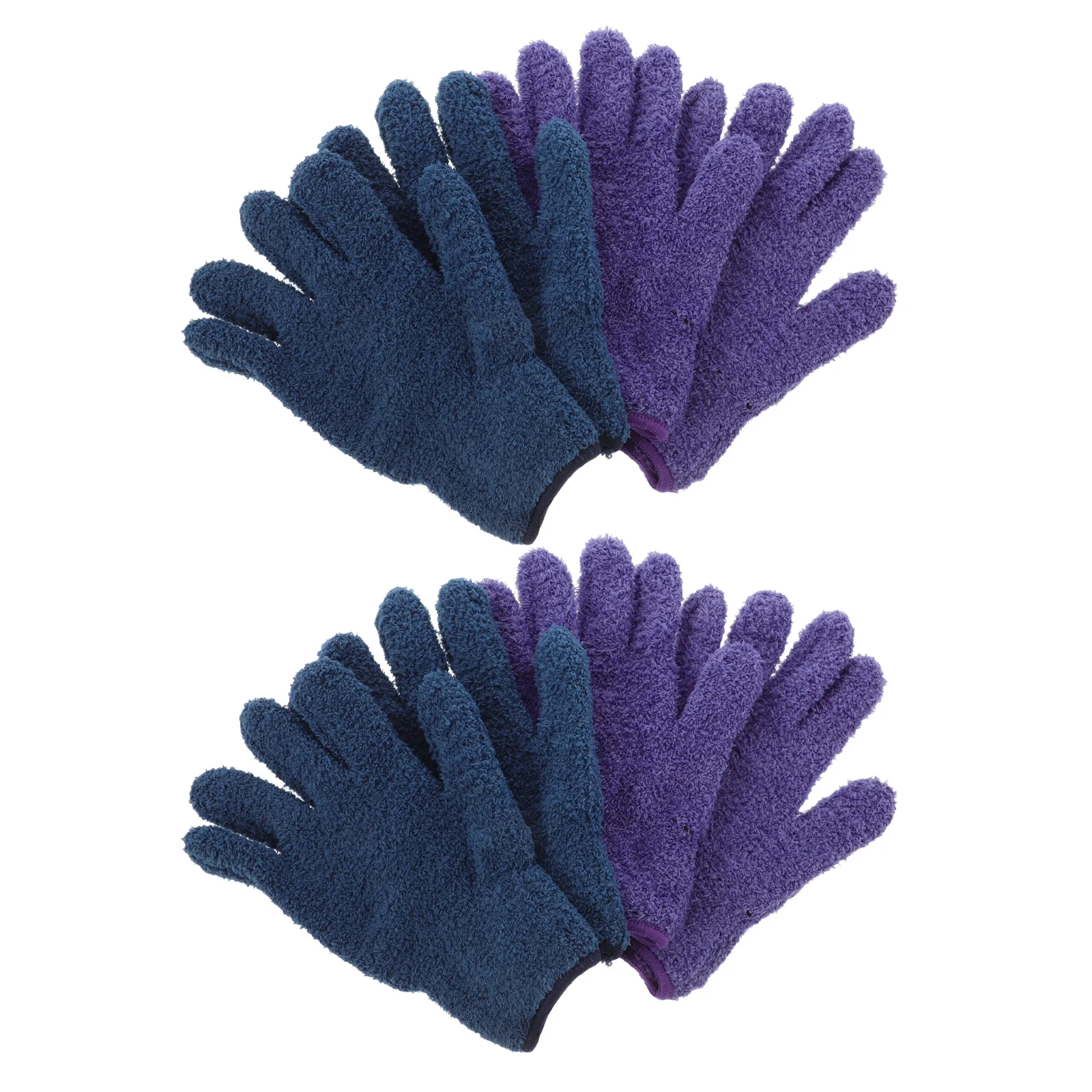 

4pcs Microfiber Dusting Gloves For Auto Truck Cleaning Extra Soft Allergen Control Home Car Interior Exterior Tools