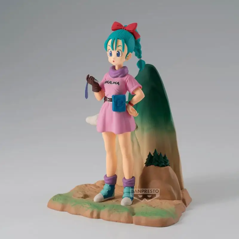 Caja de historia de Dragon Ball Bandai Banpresto, adornos Bulma de 13Cm, decoración, colección de figuras bonitas, completamente nuevas y sin abrir