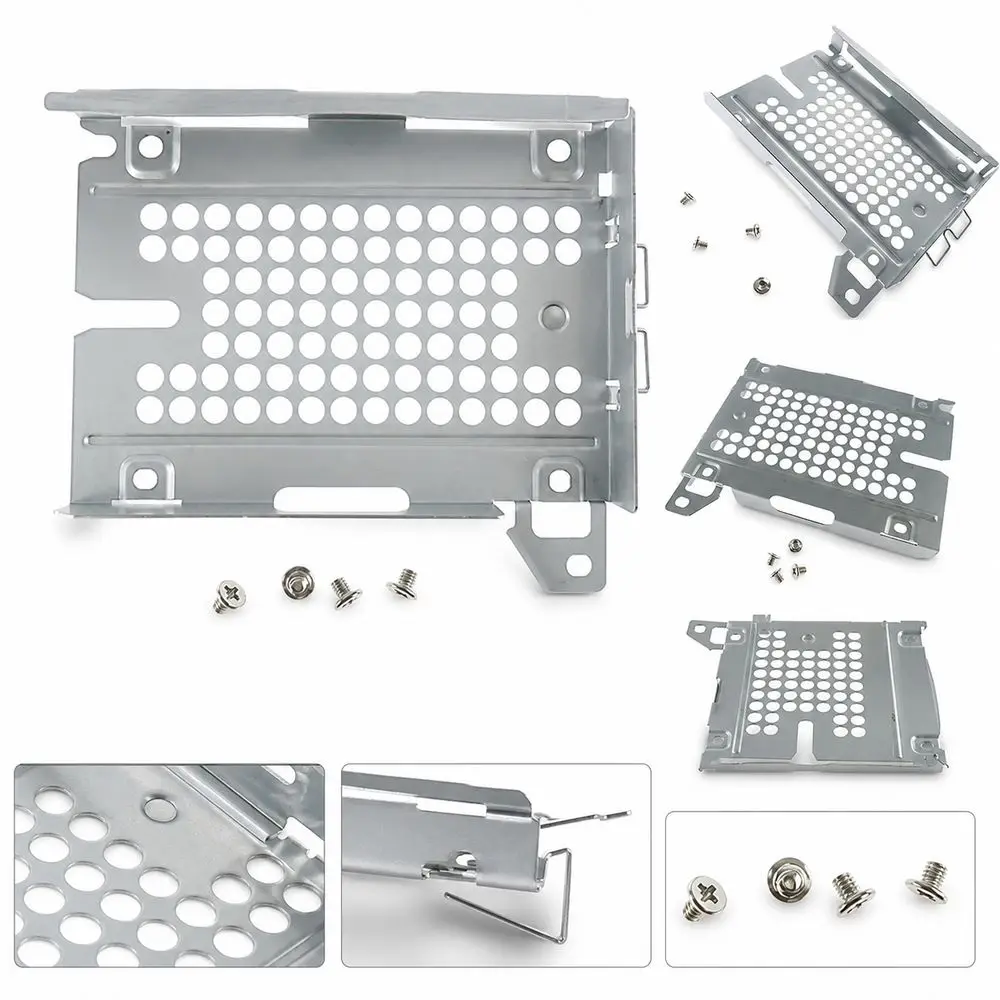 Perforated Structure Hard Drive Mount Bracket Ventilated Silver Disk Drive Holder Screw Fastened for PS3 2500/3000