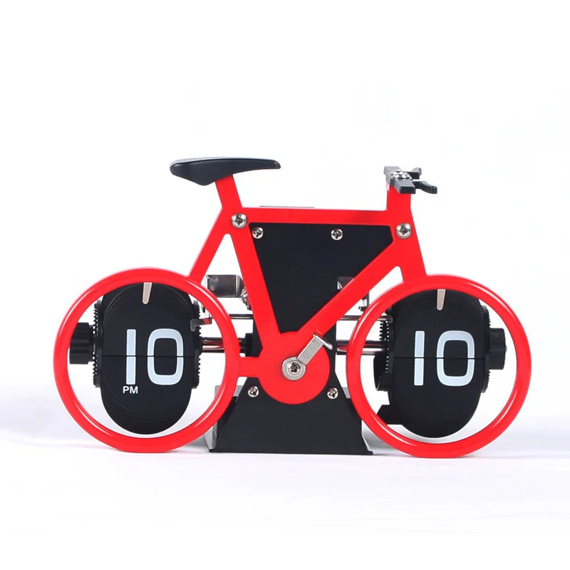 

DSA Creative Bicycle Flip Clock Home Desktop Personalized Bicycle Style Flip Clock Fashion Decoration Gift Clock