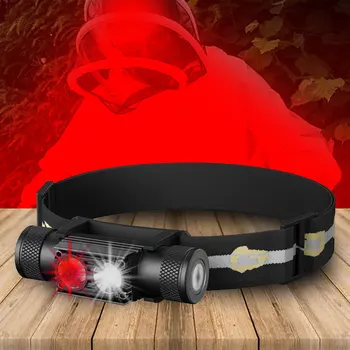 Biała czerwona wiązka światła reflektor typu C USB 18650 reflektor myśliwski bieganie Camping piesze wycieczki lampa błyskowa do czytania latarka lampa pszczelarska