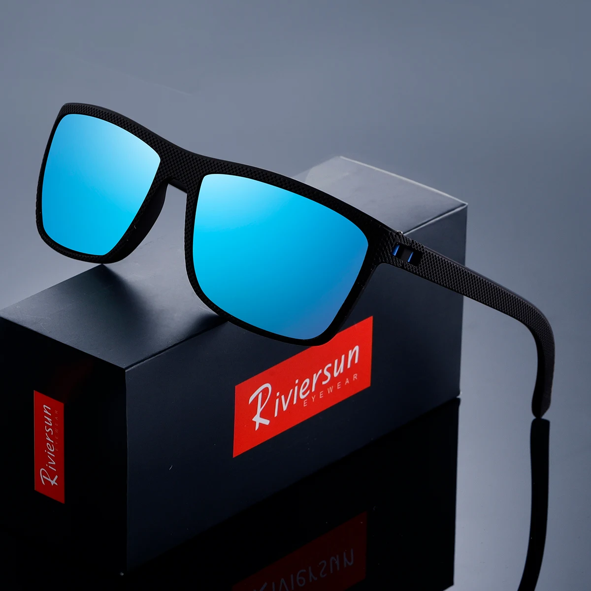 RIVIERSUN العلامة التجارية الجديدة الاستقطاب UV400 النظارات الشمسية الرجال النساء مربع ماتي إطار نظارات موضة عالية الجودة TR90 القيادة نظارات #3