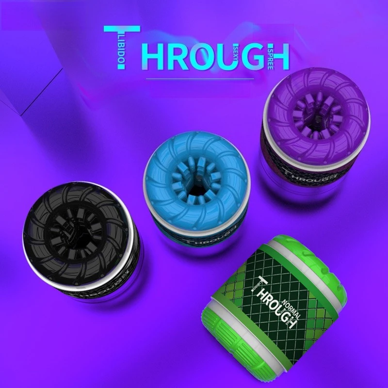 كوب طائرات ذكر برأسين من خلال منتجات جنسية للبالغين لمدرب القضيب المحمول من النوع #4