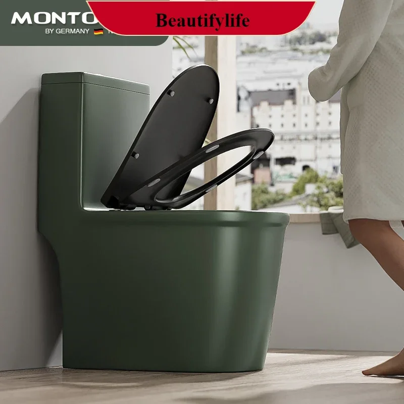 

Z189 Настенный ряд для маленькой квартиры, зеленый ретро-ванная, туалет, туалет, американский сифон, бесшумный унитаз