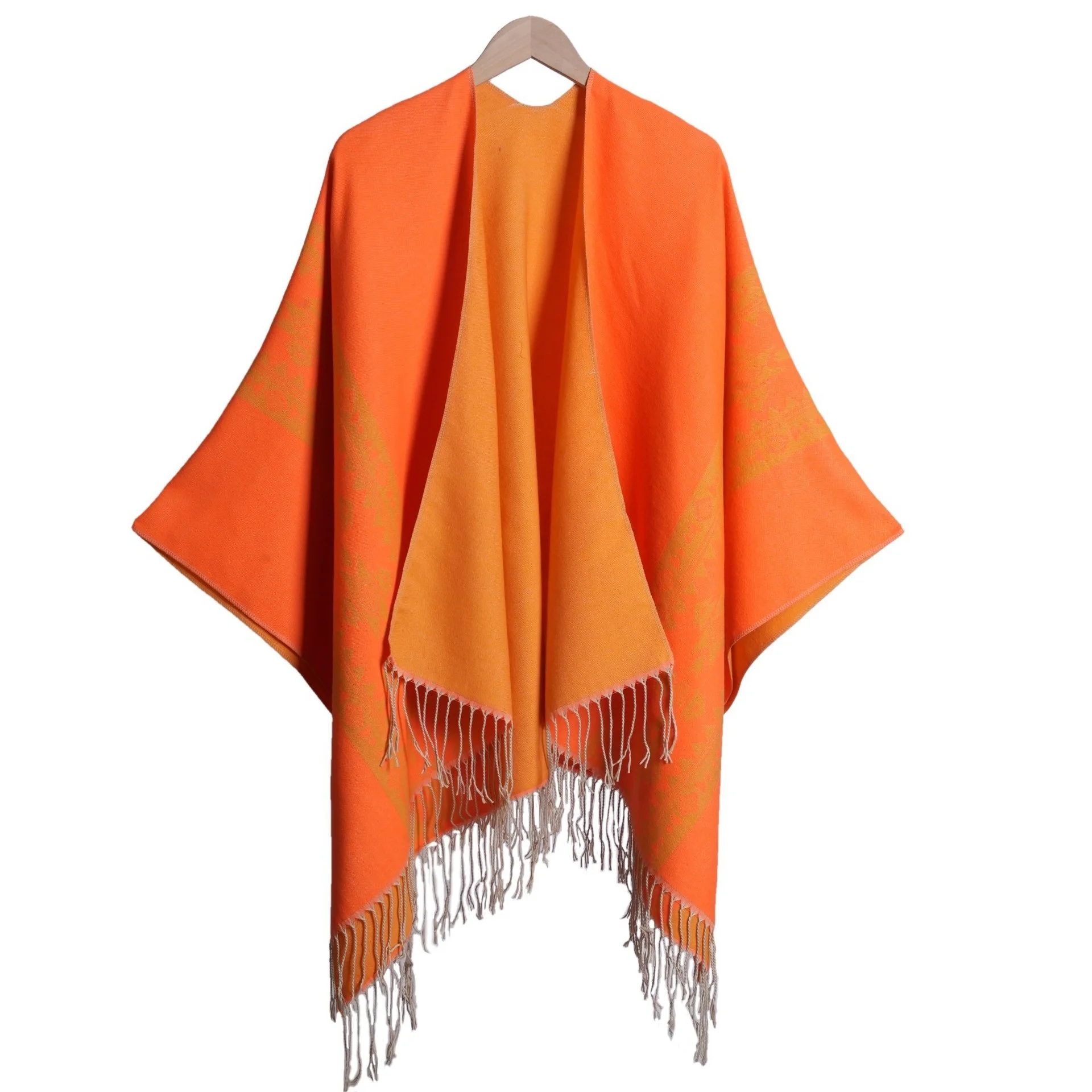 New Poncho Autumn/Winter Shawl Scarf New Jacquard Tassel Cape Capelet Retro Ethnic Style Travel Warmth Self Driving Cloak