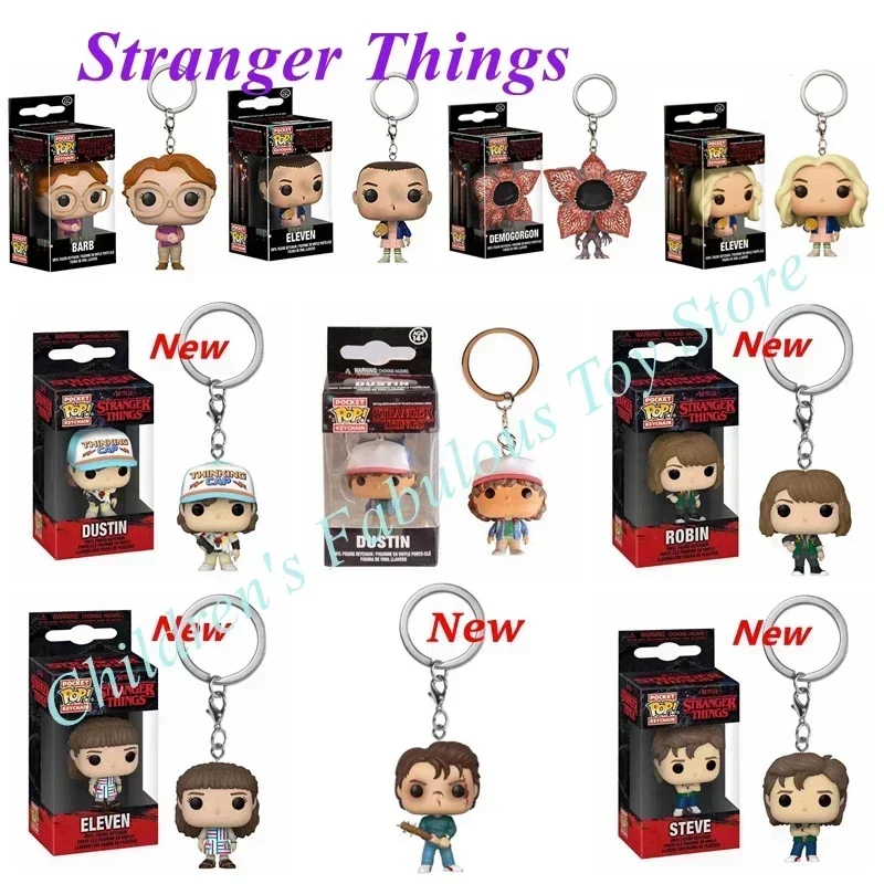 13 styles Newest FUNKO POP Pocket keychains Demogorgon Dustin