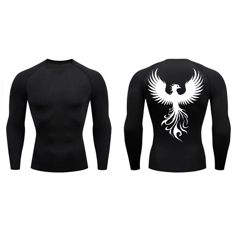 Graphic Athletic Quick Dry Compression Shirt for Men Gym Workout Running Tshirts Tees Tops Undershirt Baselayers Activewear