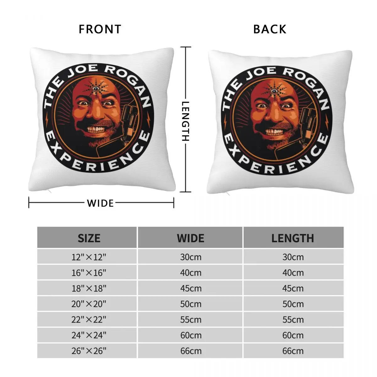 Joe Rogan Experience The Joe Rogan Square Pillowcase Polyester Linen Velvet Pattern Zip Decor Pillow Case Bed Cushion Case 18