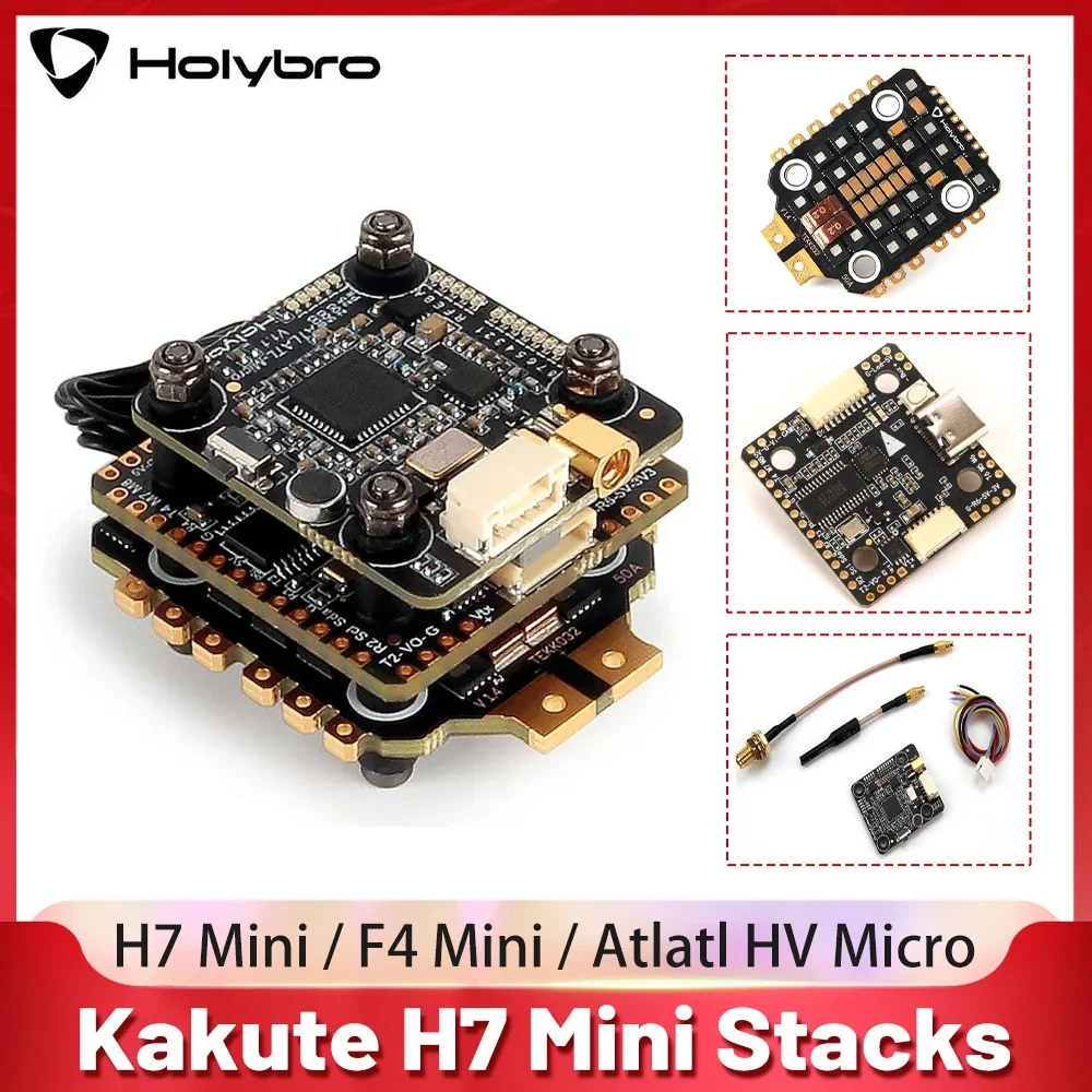 

Holybro Kakute H7 Mini Stacks H7 Mini Flight Controller Tekko32 F4 4in1 Mini 50A Atlatl HV Micro 800mW for FPV Freestyle Drones