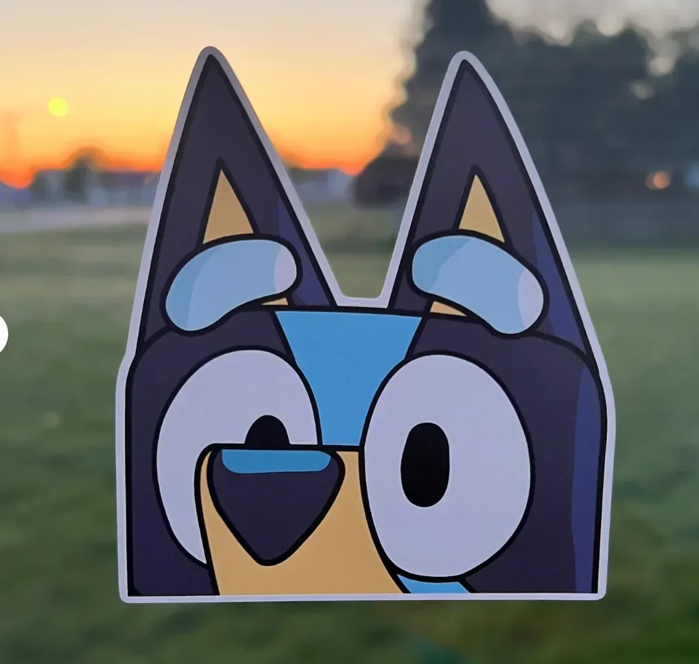 New Bluey Stickers Blue Dog Kawaii Cartoon Bingo Car Sticker Decoration Motorcycle Creative Personality Sticker Gift Toys