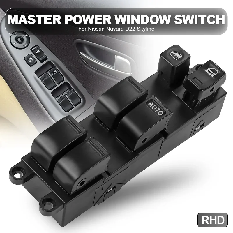 Car Right Hand Drive Master Power Window Switch For Nissan Navara D22 Skyline X-Trail T30 Sunny Stagea 25401-AL500 25401AL500