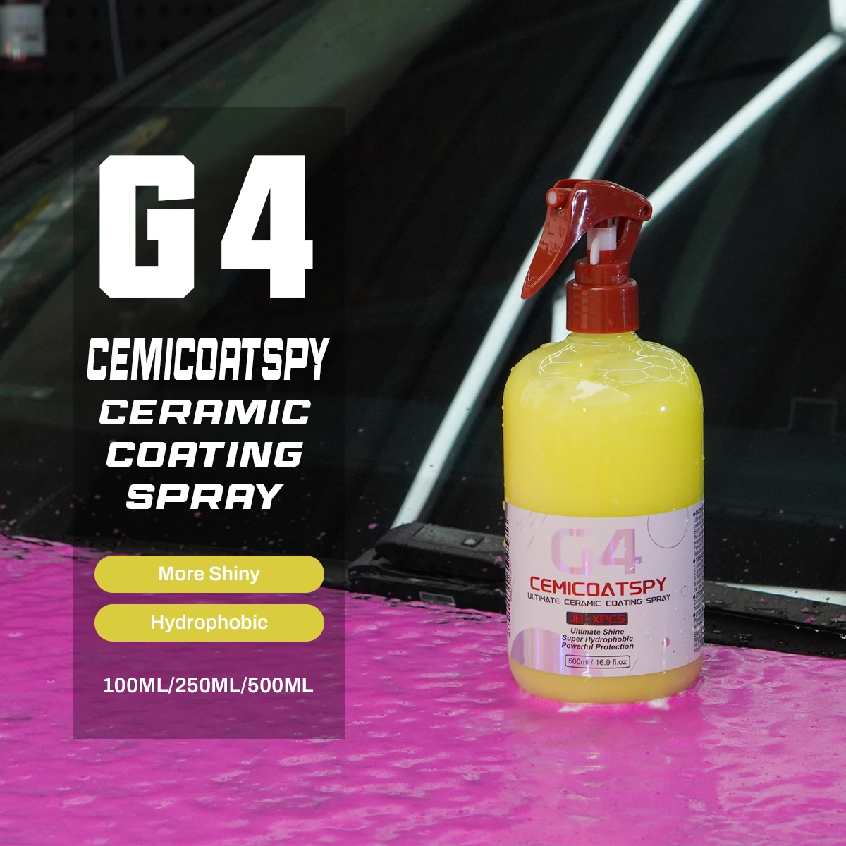 Car Coating Agent CEMICOATSPY Hydrophobic Nano Hand Spraying Crystal High Gloss Car Paint Waxing And Polishing Liquid Coat G4