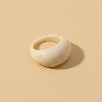 New Korean Colorful Acrylic Rings Vintage Round Rings For Women Big Kpop Finger Ring For Girls Punk Resin Ring Fashion Jewelry