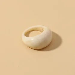 New Korean Colorful Acrylic Rings Vintage Round Rings For Women Big Kpop Finger Ring For Girls Punk Resin Ring Fashion Jewelry